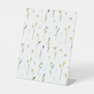 Düsteres, viktorianisches botanisches Blumenmuster Sockelschild