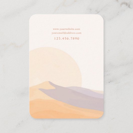 Düsterkarte Sonnenuntergang mit eigener Schmuckkar Visitenkarte (Rückseite)