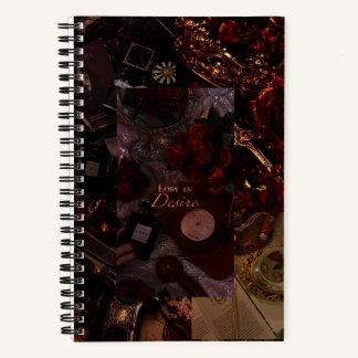 Düsternotizbuch im gothischen Stil mit Spirale Notizblock