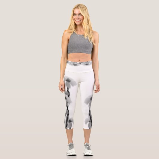 Dusterte Blume Capri Leggings (Vorderseite)