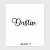 Dustin Name - Handgeschriebene Kalligrafie Aufkleber (Blatt)