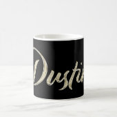 Dustin Name whitegold Tasse Teetasse Kaffeetasse (Mittel)