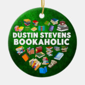 Dustin Stevens Bookaholic Keramik Ornament (Vorne)