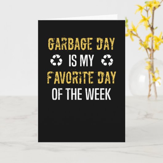 Dusting Car Garbage Man Garbage Collection Dust Karte (Gelbe Blume)