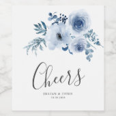 Dustisches Blumenweinetikett Weinetikett (Einzelnes Label)