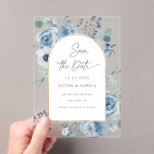 Dustous-Blütengoldbogen Save the Date Acryleinladungen (Insitu (Handheld))