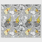 Dustous Cockatiels Wrapping Paper Geschenkpapier (Flach)