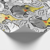 Dustous Cockatiels Wrapping Paper Geschenkpapier (Ecke)