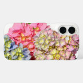 Dustrosa, blau-gelb-grüne Hydrangeas Case-Mate iPhone Hülle (Rückseite (Horizontal))