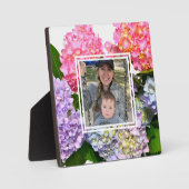 Dustrosa, blau-gelb-grüne Hydrangeas Fotoplatte (Vorderseite)