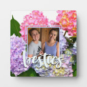 Dustrosa, blau-gelb-grüne Hydrangeas Fotoplatte (Vorderseite)