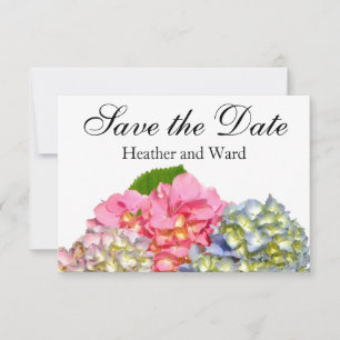 Dustrosa, blau-gelb-grüne Hydrangeas Save The Date