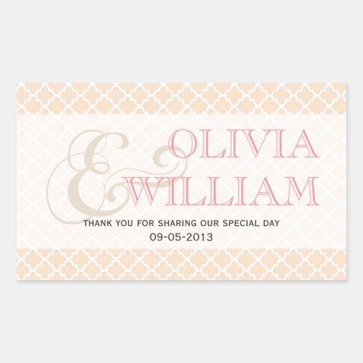 Dustrosa marokkanische Kacheln und Gastgeschenk Ho Rechteckiger Aufkleber (Vorderseite)