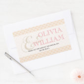 Dustrosa marokkanische Kacheln und Gastgeschenk Ho Rechteckiger Aufkleber (Umschlag)