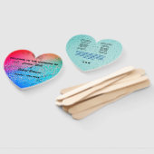 Dusty Abstrakt Black Script Wedding Fächer (Non-assembled)