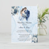 Dusty Alcohol Ink Floral Polterabend Einladung (Stehend Vorderseite)