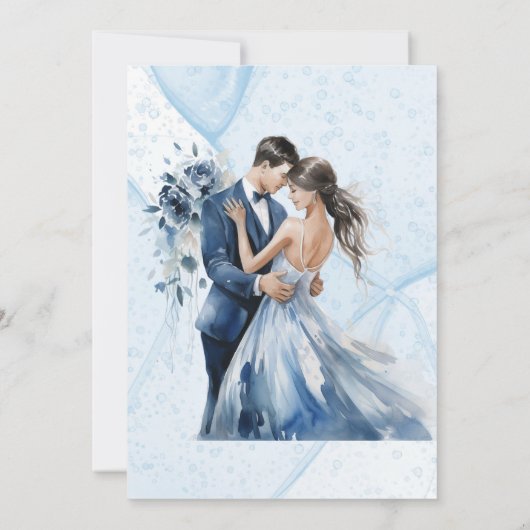 Dusty Alcohol Ink Floral Polterabend Einladung (Rückseite)