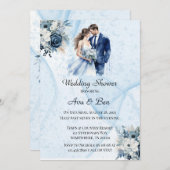 Dusty Alcohol Ink Floral Polterabend Einladung (Vorne/Hinten)