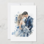 Dusty Alcohol Tinte Blumendusche Einladung (Rückseite)