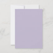 Dusty Amethyst Lila Script Silver RSVP Card (Rückseite)