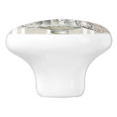 Dusty and rustic decoratived botanical Stripped Keramikknauf (Seitenansicht)