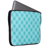 Dusty Aqua Gingham Laptop Sleeve (Vorne Rechts)