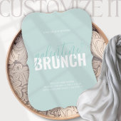 Dusty Aqua Trendy Galentine Brunch Einladung