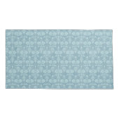 Dusty Aquamarin Damask Muster Viktorianisch Boho Kissenbezug (Rückseite)