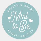 Dusty Aquamarin | Muss Personalisierte Gastgeschen Runder Aufkleber (Vorderseite)