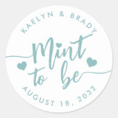 Dusty Aquamarin | Muss Personalisierte Gastgeschen Runder Aufkleber (Vorderseite)