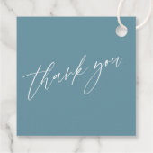 Dusty Aquamarin Plum Lila alkoholfreie Hochzeit Geschenkanhänger (Rückseite)