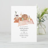 Dusty Autumn Shrine Bohemisch Wedding Einladung (Stehend Vorderseite)