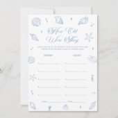 Dusty Beach Baby Dusche schätzt die altersbedingte Einladung (Vorderseite)