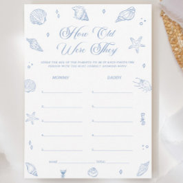 Dusty Beach Baby Dusche schätzt die altersbedingte Einladung