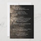 Dusty Black & Gold CUSTOMIZABLE Wedding Einladung (Rückseite)