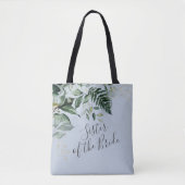 Dusty blau botanische Schwester der Braut Geschenk Tasche (Vorderseite)