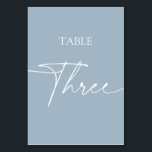 Dusty blau minimalistisch eleganten Tisch drei Tischnummer<br><div class="desc">Dusty blau minimalistisch elegant Tisch drei Tischnummern Matching Artikel verfügbar.</div>