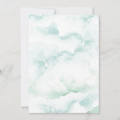 Dusty Blau, Türkis und Grünes Wasser Save The Date (Rückseite)