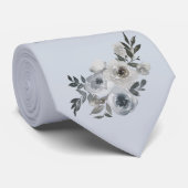 Dusty Blau und Graublütenvater des Groom Nec Krawatte (Gerollt)