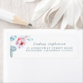 Dusty Blau und Rosa Blume Elegante Wasserfarben (Insitu)