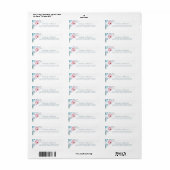 Dusty Blau und Rosa Blume Elegante Wasserfarben (Vorne)