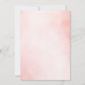 Dusty Blau und Rosa Elegante ätherische Taufe Einladung (Rückseite)