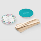 Dusty Blau und Türkis Gastgeschenk Hochzeit Fächer (Non-assembled)