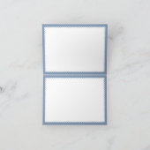 Dusty blau-weiß papel picado Kinderdusche Dankeskarte (Innenseite)