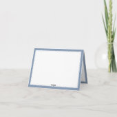 Dusty blau-weiß papel picado Kinderdusche Dankeskarte (Rückseite)