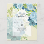 DUSTY BLAUE BLUWERS WEDD INVITES - HAUSHALT (Vorderseite)