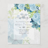 DUSTY BLAUE BLUWERS WEDD INVITES - HAUSHALT (Vorderseite)