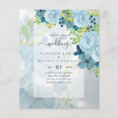 DUSTY BLAUE BLUWERS WEDD INVITES - HAUSHALT (Vorderseite)
