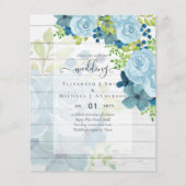 DUSTY BLAUE BLUWERS WEDD INVITES - HAUSHALT (Vorderseite)