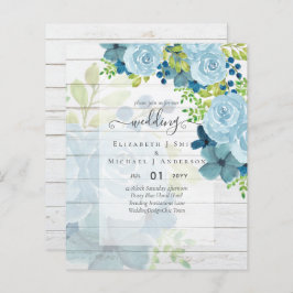 DUSTY BLAUE BLUWERS WEDD INVITES - HAUSHALT